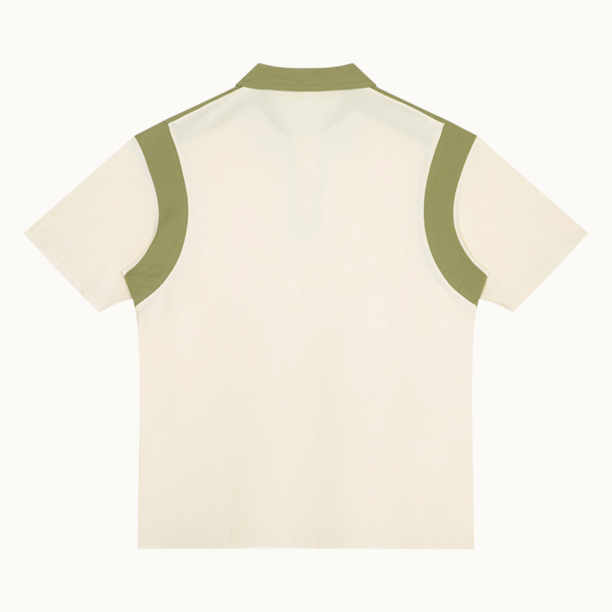 Unisex Color Block Quarter Zip Polo Shirt