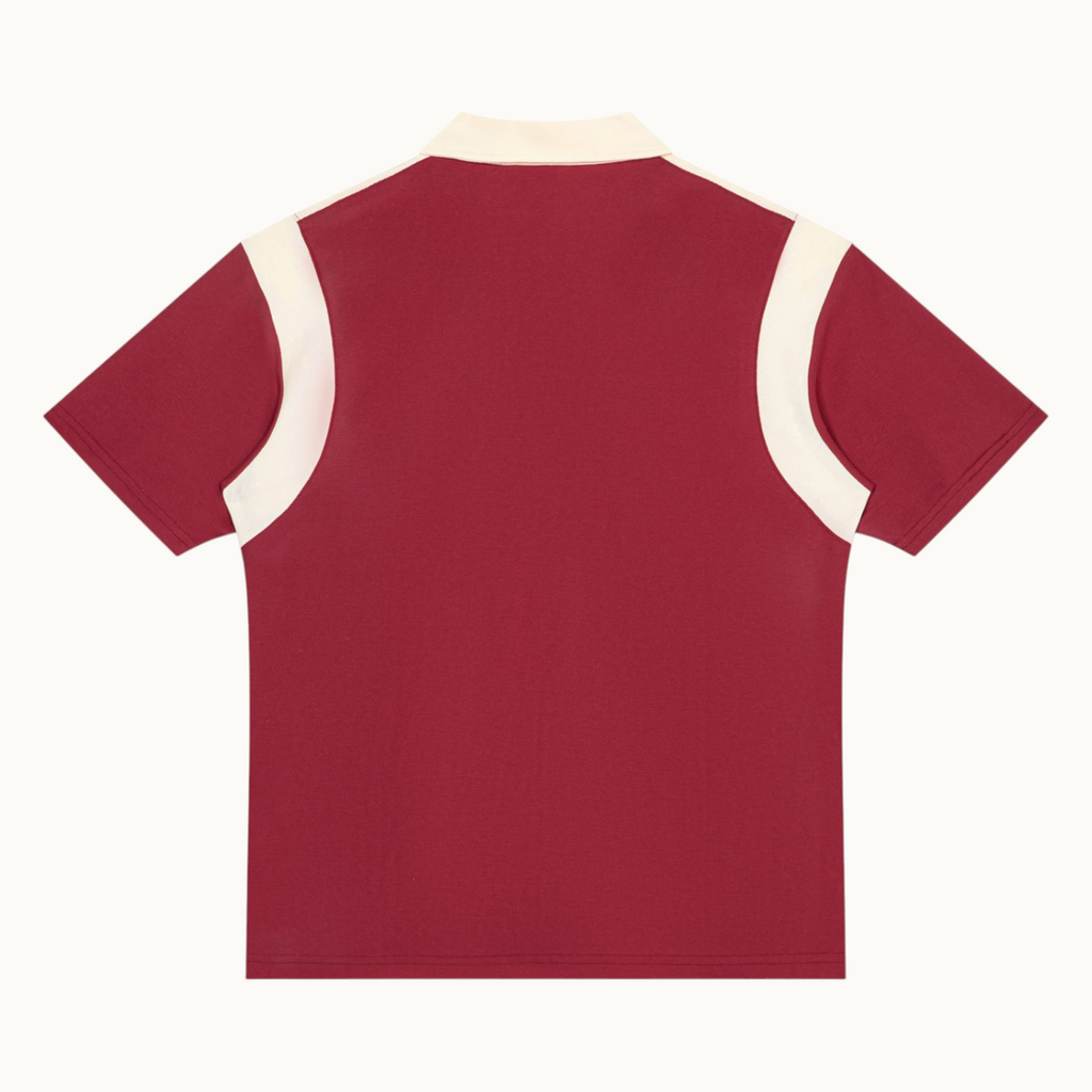 Unisex Color Block Quarter Zip Polo Shirt