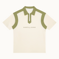 Unisex Color Block Quarter Zip Polo Shirt