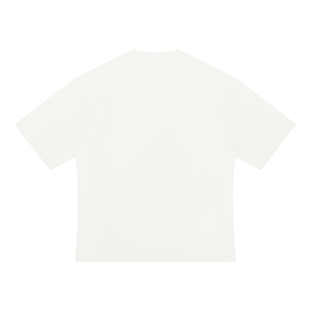 North & Rowe heavyweight oversized t-shirt in off-white premium cotton, back view showing relaxed fit