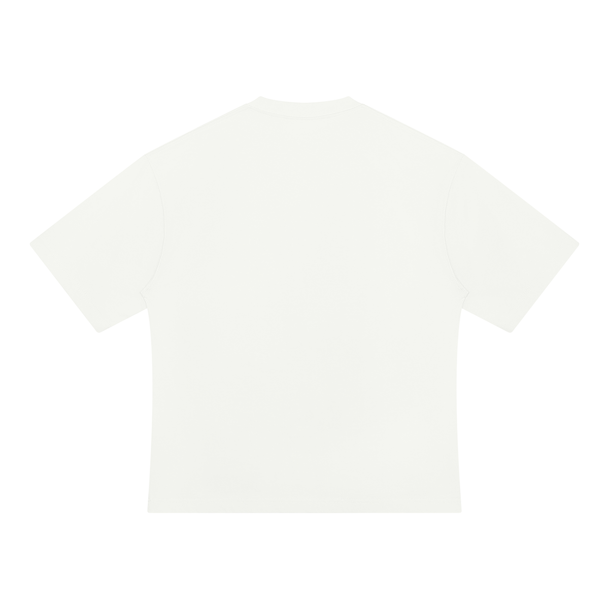 North & Rowe heavyweight oversized t-shirt in off-white premium cotton, back view showing relaxed fit